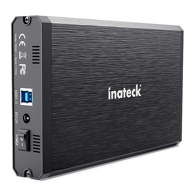 Box in alluminio per unità da 3,5 pollici Inateck con LED di stato blu e verde