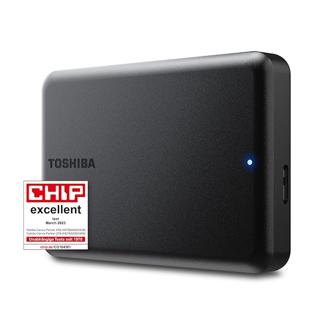 Disco rigido esterno portatile Toshiba Canvio Partner da 4 TB in formato 2,5 pollici