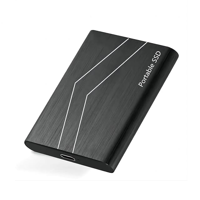 Disco rigido esterno portatile XLOAZKH da 2 TB in formato 2,5 pollici in un guscio metallico nero