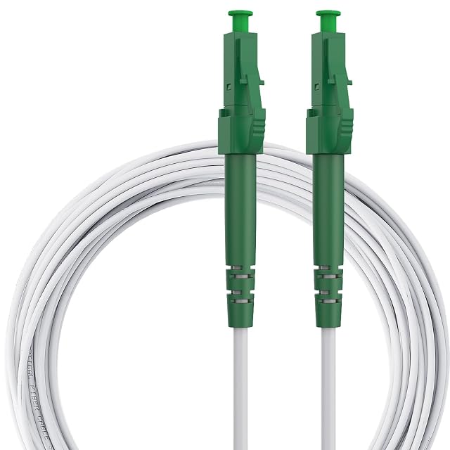 Bretella in fibra simplex gialla Speedoptic con connettori LC/APC verdi