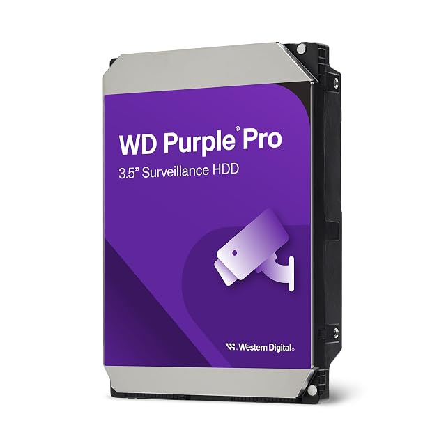 Disco rigido interno WD Purple Pro da 8 TB in formato 3,5 pollici con un connettore SATA