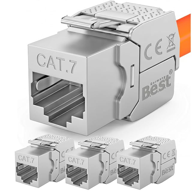 Modulo keystone schermato Cat 7 Germany B.e.s.t con corpo interamente metallico