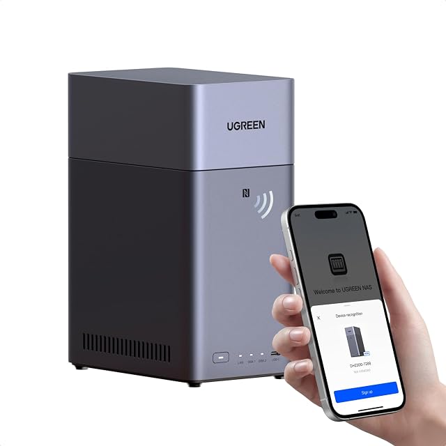 Box NAS UGREEN NASync DH2300 a due alloggiamenti venduto senza dischi
