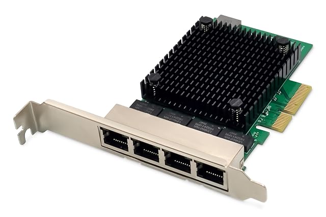 Scheda di rete server PCIe DIGITUS DN-10136 a quattro porte Ethernet da 2,5 Gigabit