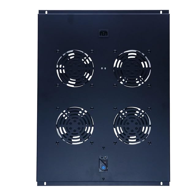 Unità di ventilazione DSIT nera a quattro ventole per un armadio server profondo