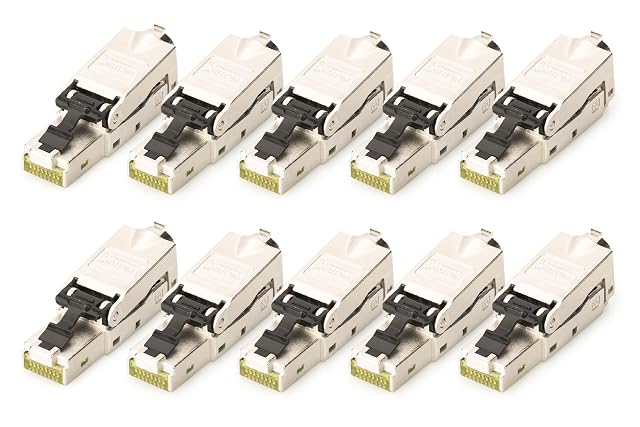 Spina RJ45 Cat 6A schermata per terminazione in campo DIGITUS in zinco nichelato