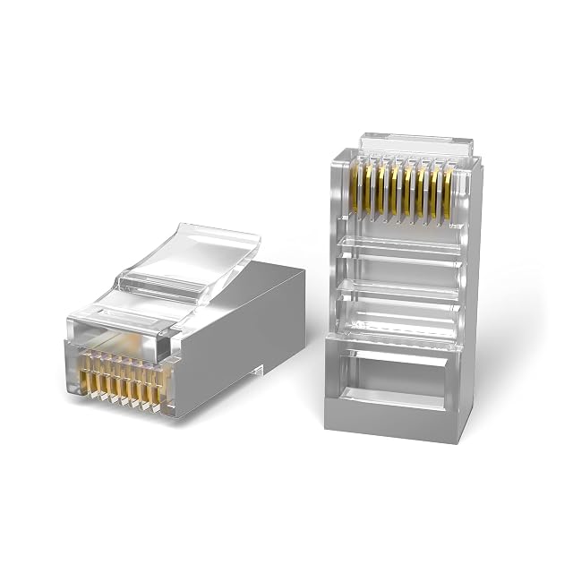 Spine RJ45 a crimpare Cat 6 STP Mr. Tronic, 8P8C, da una confezione da cento