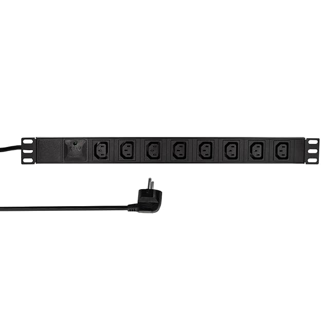Multipresa da rack LogiLink PDU8A01 nera da 19 pollici con prese IEC C13