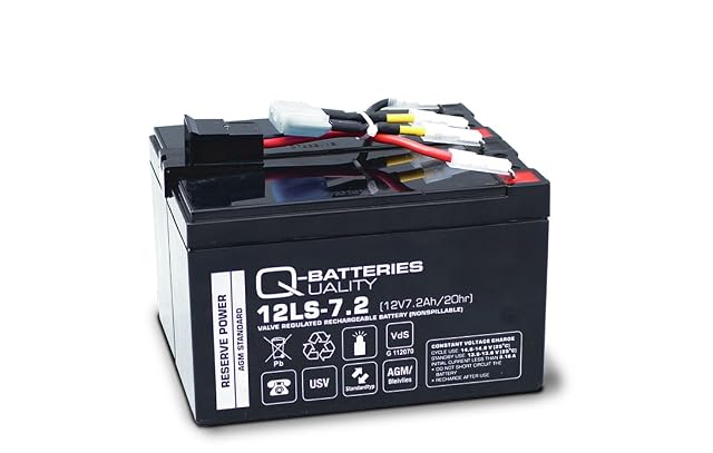 Modulo batteria di ricambio assemblato Q-Batteries per un APC Back-UPS con terminali F2