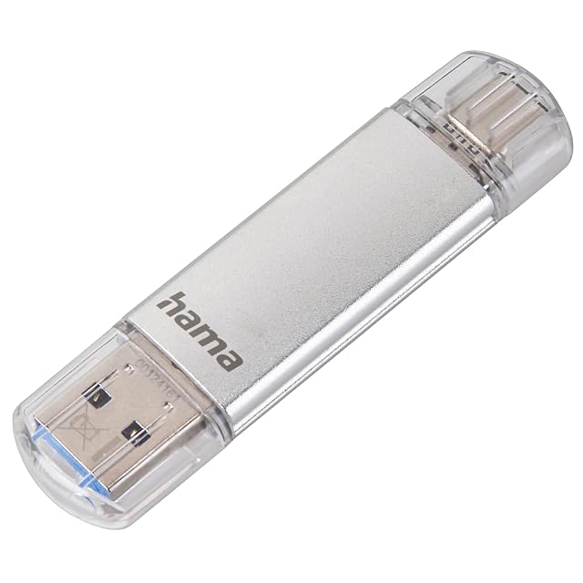 Chiavetta Hama C-Laeta da 128 GB con corpo in metallo e spina USB Type-C