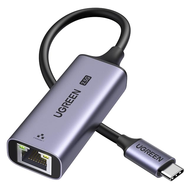 Adattatore da USB-C a Ethernet 2.5G UGREEN con guscio in alluminio e presa RJ45