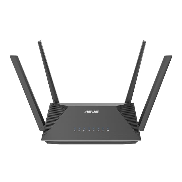 Router ASUS RT-AX52 Pro nero con quattro antenne esterne
